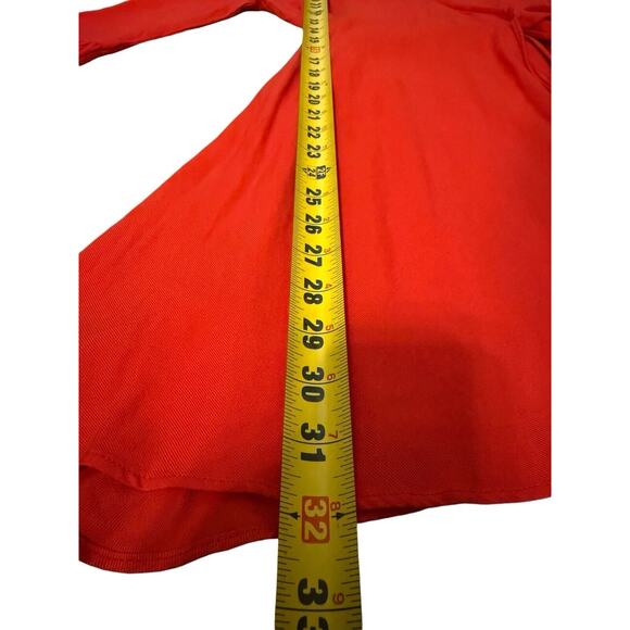 BCBGENERATION NWT $108 WOMENS BELL SLEEVES WRAP Dress Red XXS Rayon, Midi - Picture 10 of 10